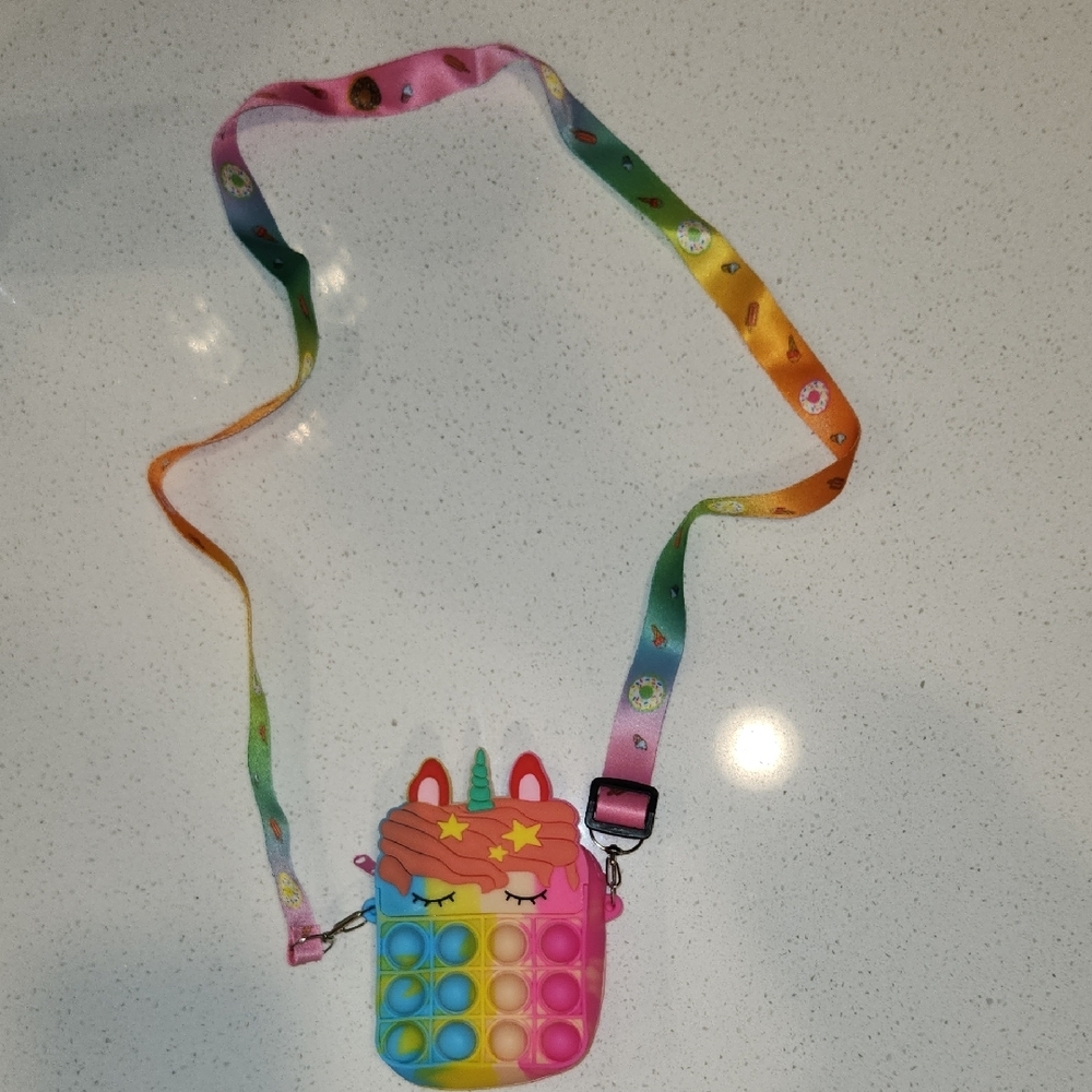 Unicorn Pop It Crossbody Bag